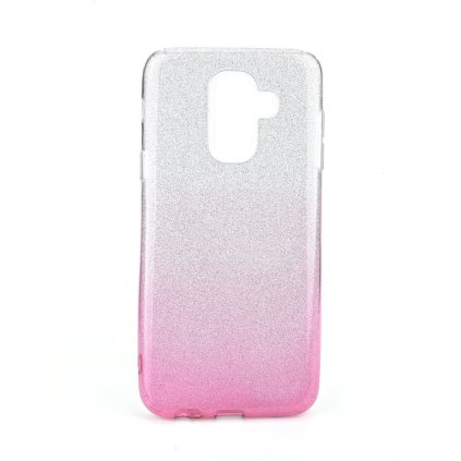 89103 pouzdro forcell shining samsung galaxy a6 plus 2018 transparentni ruzove