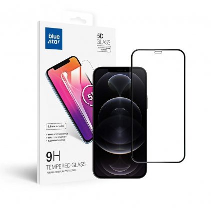 Tvrzené sklo Blue Star 5D - Apple Iphone 12 Pro Max 6,7" (full glue) černé