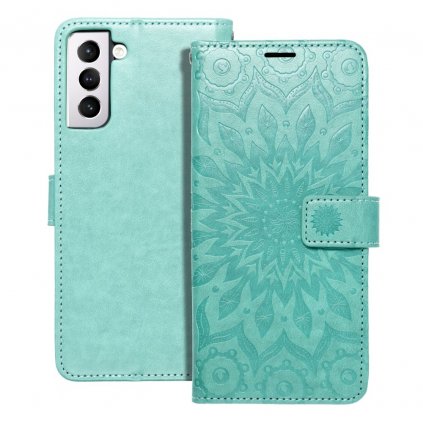 Pouzdro Forcell MEZZO Book SAMSUNG Galaxy A12 mandala zelené