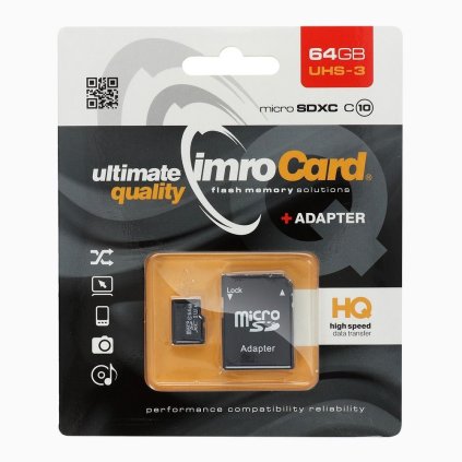 IMROkartapamicimicroSD64GB100MB-sclass10UHS3zadapteremSD1