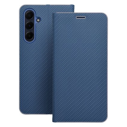 Pouzdro Forcell Luna Book Carbon SAMSUNG Galaxy S22 modré