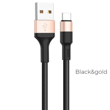 HOCO Kabel USB A na typ C 2A X26 1 m černo-zlatý