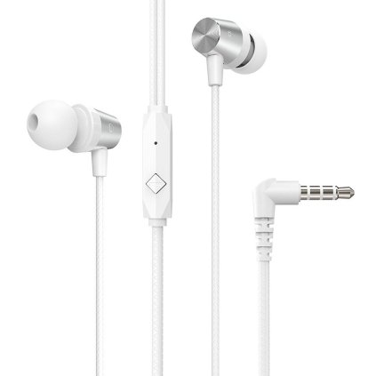 HOCO Sluchátka do uší jack 3,5mm s mikrofonem M79 Cresta bílé