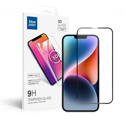 Tvrzené sklo Blue Star 5D Apple iPhone 13 Pro Max 6,7" (full glue) černé