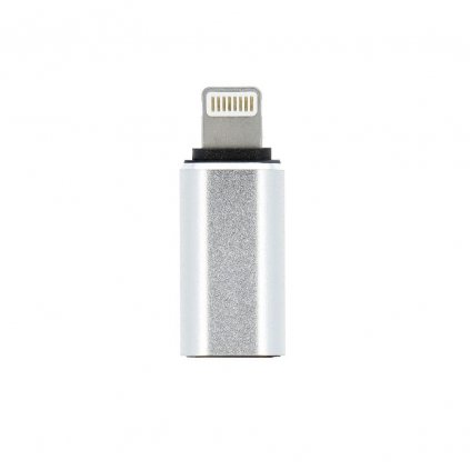Nabíjecí adaptér typu C pro iPhone Lightning 8-pin stříbrný
