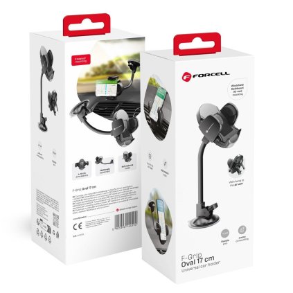 UchwytnatelefondosamochoduuniwersalnyForcellF-GripOval17cmdoszyby-deski-kratkiczarny1