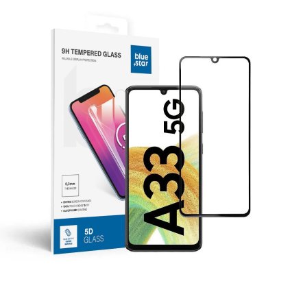 SzkohartowanedoSamsungGalaxyA335Gfullglue-casefriendlyBlueStar5Dczarne1