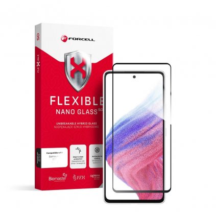Hybridní sklo Forcell Flexible 5D Full Glue Samsung Galaxy A53 5G černé