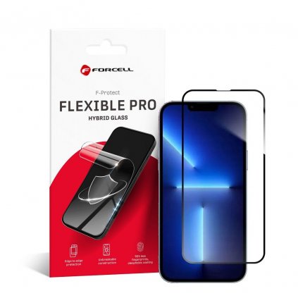 Hybridní sklo Forcell Flexible 5D Full Glue Apple iPhone 13 Pro Max 6,7" černé