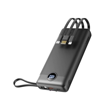 VEGERpowerbank20000mAhzwbudowanymikablamiMicroUSB-TypC-LightningC20W2047-W2059czarny1
