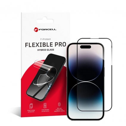 Hybridní sklo Forcell Flexible 5D Full Glue Apple iPhone 14 Pro 6,1" černé