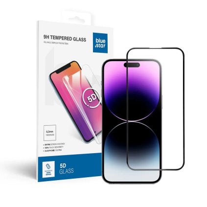 SzkohartowanedoiPhone14PROMAXfullglueBlueStar5Dczarne1