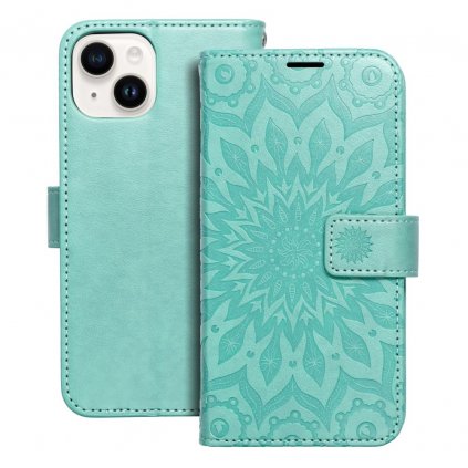 Pouzdro Forcell MEZZO Book APPLE IPHONE 14 ( 6.1" ) mandala zelené