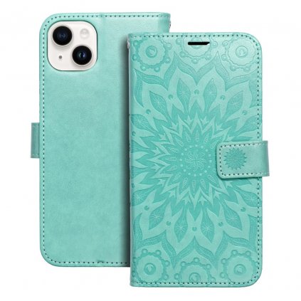 Pouzdro Forcell MEZZO Book APPLE IPHONE 14 Max ( 6.7" ) mandala zelené