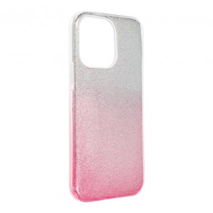 Pouzdro Forcell SHINING APPLE IPHONE 14 PRO MAX ( 6.7" ) transparent/růžové