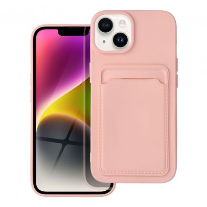 Pouzdro Forcell CARD CASE APPLE IPHONE 14 ( 6.1" ) růžové