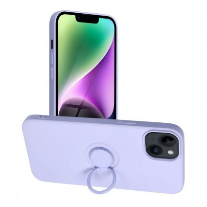 Pouzdro Forcell SILICONE RING APPLE IPHONE 14 MAX ( 6.7" ) fialové