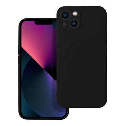 FuteraSILICONEMAGCOVERkompatybilnyzMagSafedoIPHONE13czarny1