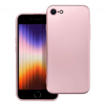 Pouzdro METALLIC APPLE IPHONE 7 / 8 / SE 2020 / SE 2022 růžové