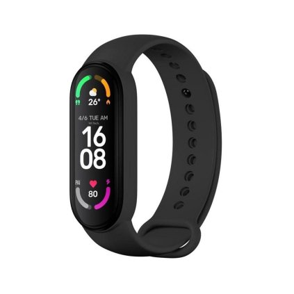 Řemínek / silikonový pásek smart band Xiaomi Mi Band 3 / 4 / 5 / 6 / 7 černý