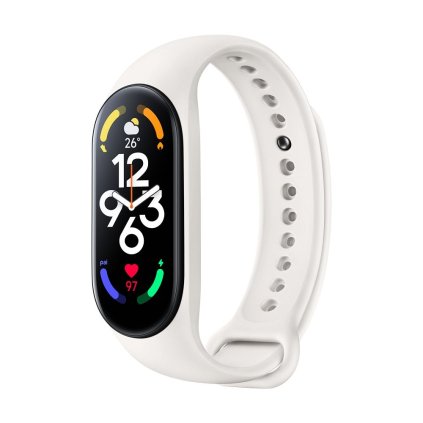 Řemínek / silikonový pásek smart band Xiaomi Mi Band 5 / 6 / 7 krémová