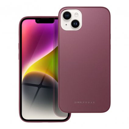 Pouzdro Roar Matte Glass Case Apple iPhone 14 Plus bordó