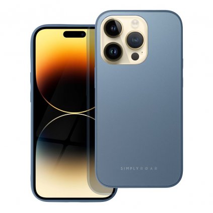 Pouzdro Roar Matte Glass Case Apple iPhone 14 Pro modré