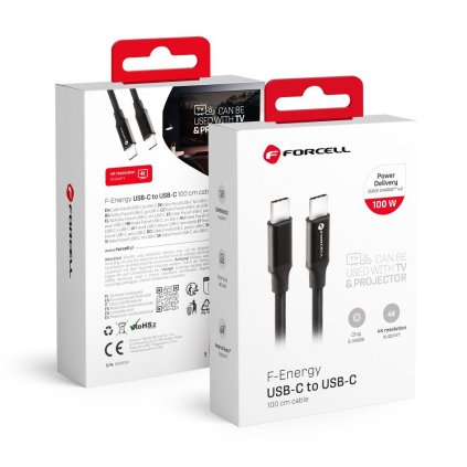 KabelUSBCdoUSBCForcellF-EnergyQC40PD5A100WE-mark-4K-Thunderbolt-20Gbit-s1mC391czarny1