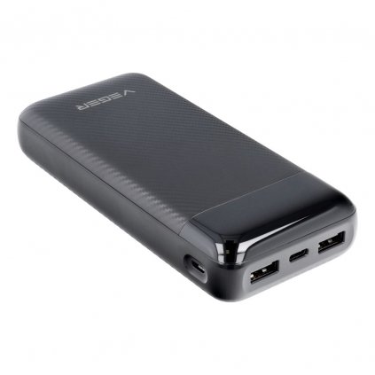 Externí baterie (POWER BANK) VEGER L21 - 20 000mAh LCD černá (W2019)