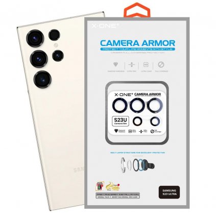 Safírové sklo X-ONE na objektivu fotoaparátu Camera Armor Pro Samsung Galaxy S23 Ultra