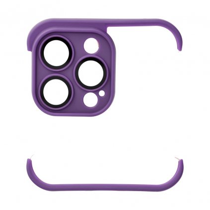 Pouzdro MINI BUMPERS s ostrůvkovou ochranou kamery APPLE IPHONE 14 PRO MAX fialové