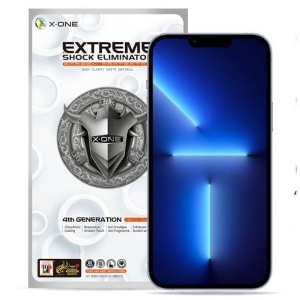Tvrzené sklo X-ONE Extreme Shock Eliminator 4th gen. matné Apple iPhone 13/13 Pro/14