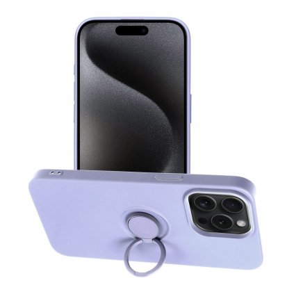 Pouzdro Forcell SILICONE RING APPLE IPHONE 15 PRO MAX fialové