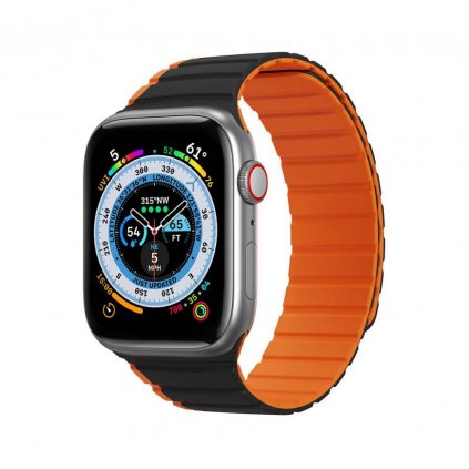 DUX DUCIS LD silikonový řemínek pro Apple Watch 38/40/41mm černá/oranžová