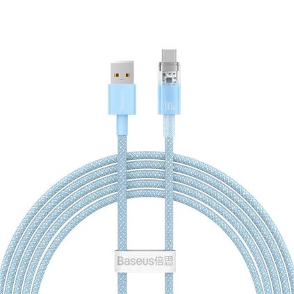 BASEUS Kabel USB A na typ C PD 100W Explorer CATS010503 2m modrý