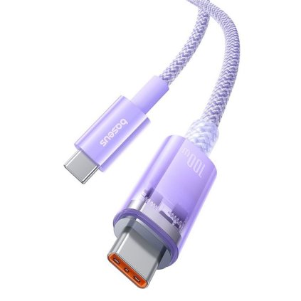 671320 baseus kabel typ c typ c explorer power delivery 100w 1m fialovy p10319703511 01 cb000043