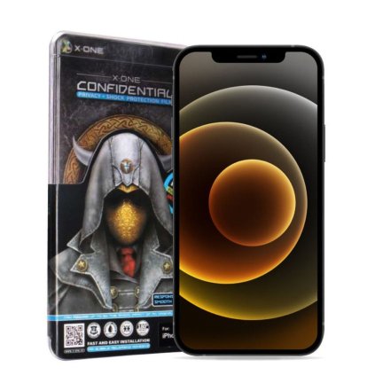 Tvrzené sklo X-ONE Full Cover Extra Strong Privacy - pro Apple iPhone 15 Plus (full glue) černé