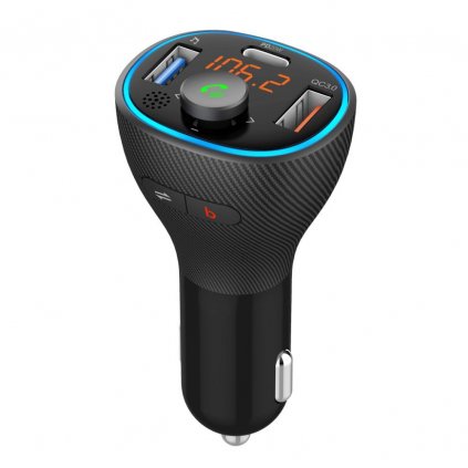 Transmitter FM vysílač MP3 z bluetooth 5.0 + USB A QC3.0 + Typ C (celkem 30 W) ART FM-73 ART