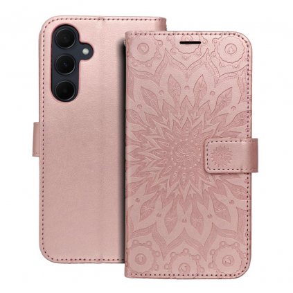 Pouzdro Forcell MEZZO Book SAMSUNG Galaxy A35 5G mandala zlato růžové