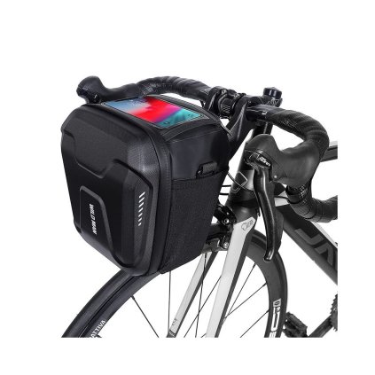 Držák/taška na kolo s krytem na řídítka na zip WILDMAN GS9 3L