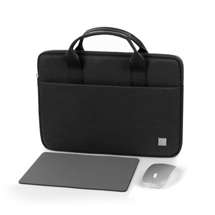 WiWU - Vodotěsná brašna na 15,6" notebook Genius Combo Set 3v1 (taška + myš + podložka pod myš) - černá
