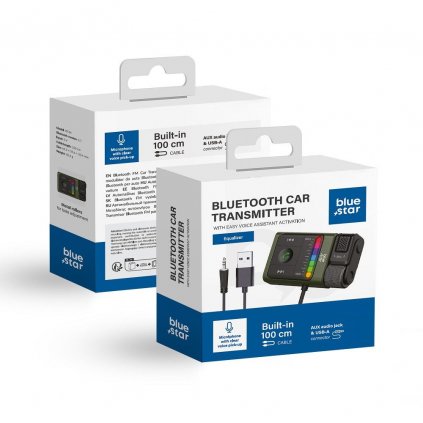 BLUE STAR transmitter bluetooth vysílač Equalizer BT64 černý