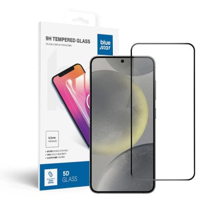 SzkohartowanedoSamsungGalaxyS24fullglue-casefriendlyBlueStar5Dczarne1
