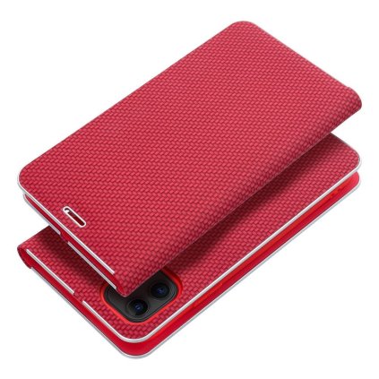 Pouzdro Forcell Luna Carbon APPLE IPHONE 11 červené