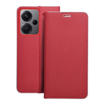 Pouzdro Forcell Luna Carbon XIAOMI Redmi NOTE 13 PRO Plus 5G červené