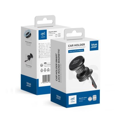 UchwytnatelefondosamochodumagnetycznyBlueStarSmartLockRoundMagneticdokratkiczarny1