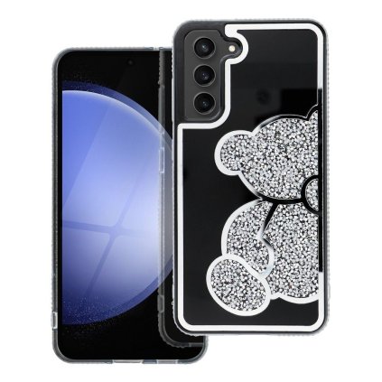 Pouzdro TEDDY BEAR SAMSUNG Galaxy S20 FE / S20 FE 5G stříbrné