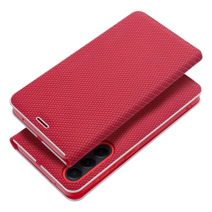 Pouzdro Forcell Luna Carbon SAMSUNG Galaxy S23 červené