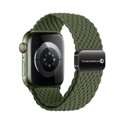 FORCELL F-DESIGN FA02 nylonový magnetický řemínek APPLE Watch 42 / 44 / 45 / 49 mm tmavě olivový