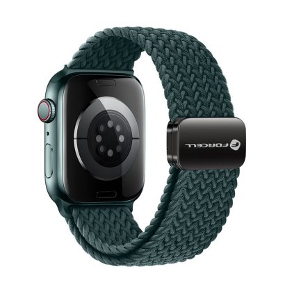 PasekdoAppleWatchForcellF-DesignFA02magnetycznynylon38-40-41mmciemnyzielony1